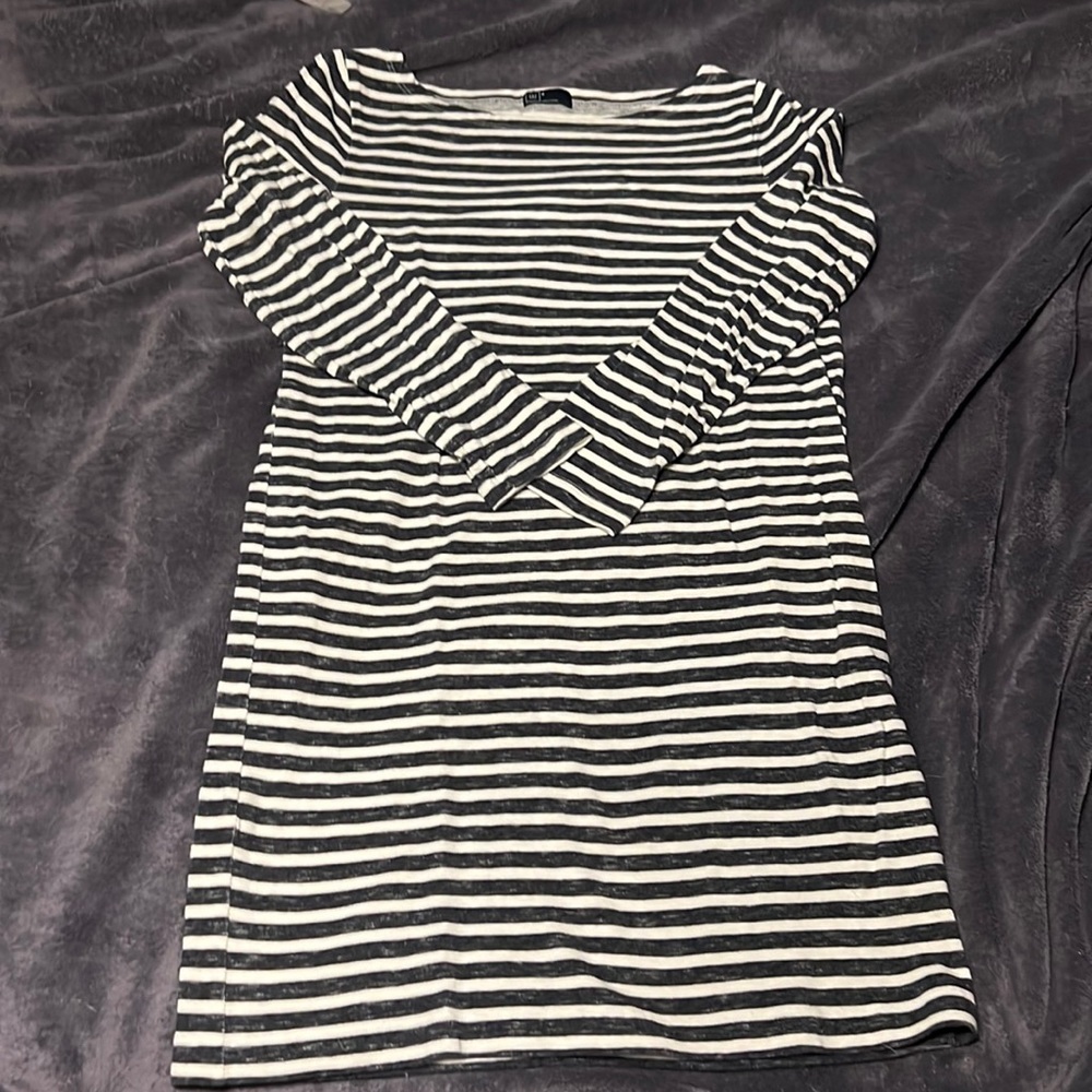 Gap Navy & Cream Stripe Dress